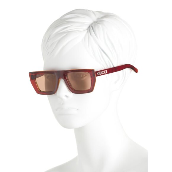 GUCCI Brown 51mm Rectangle Core Sunglasses - Picture 2 of 2